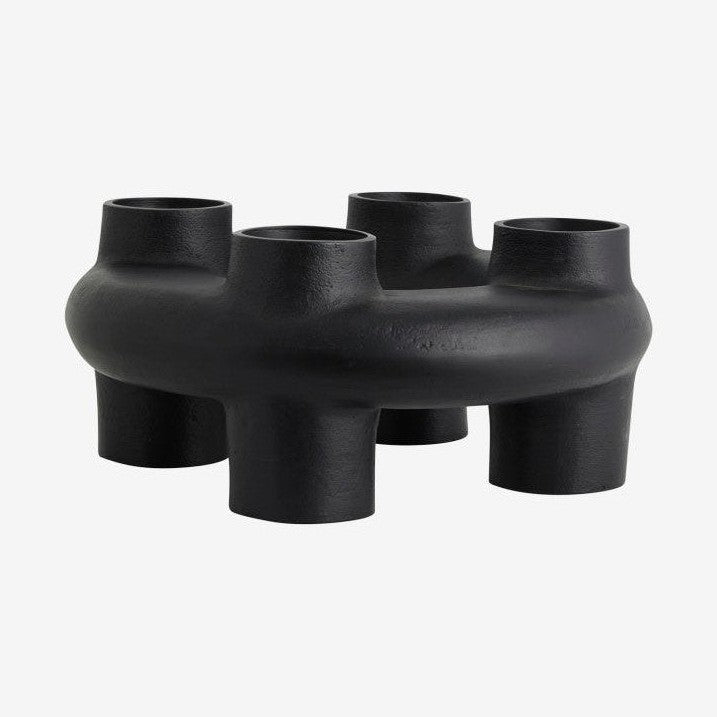 SENJA lysestake til 4 blokklys - ø37 cm - sort Nordal CANDLEHOLD