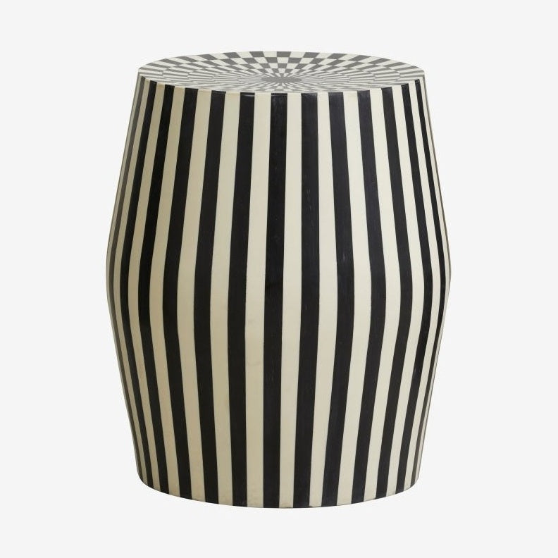 TAURA sidebord/skammel - svart/råhvitt Nordal TABLES