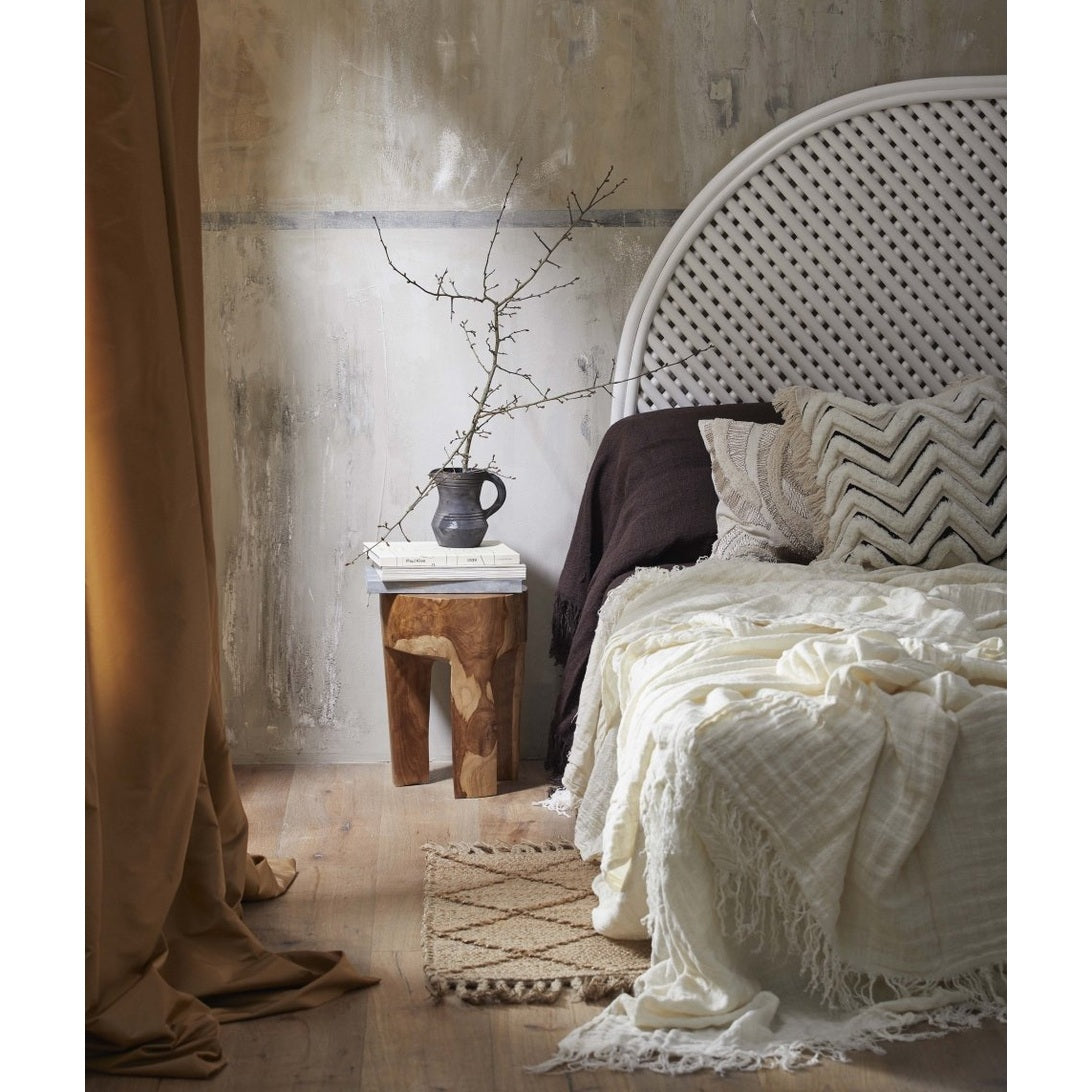 TEAK skammel i tre - h41 cm - natur Nordal STOOLS