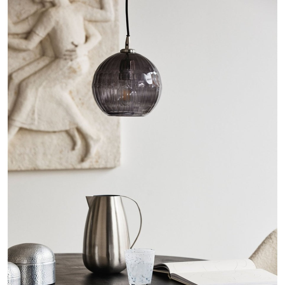 TEPIN drikkeglass med mønster - h10 cm - klart glass/hvit Nordal GLASS/JUGS