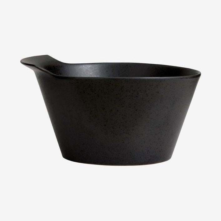 TORC keramisk skål med håndtak - L - ø26 cm - sort Nordal TABLEWARE