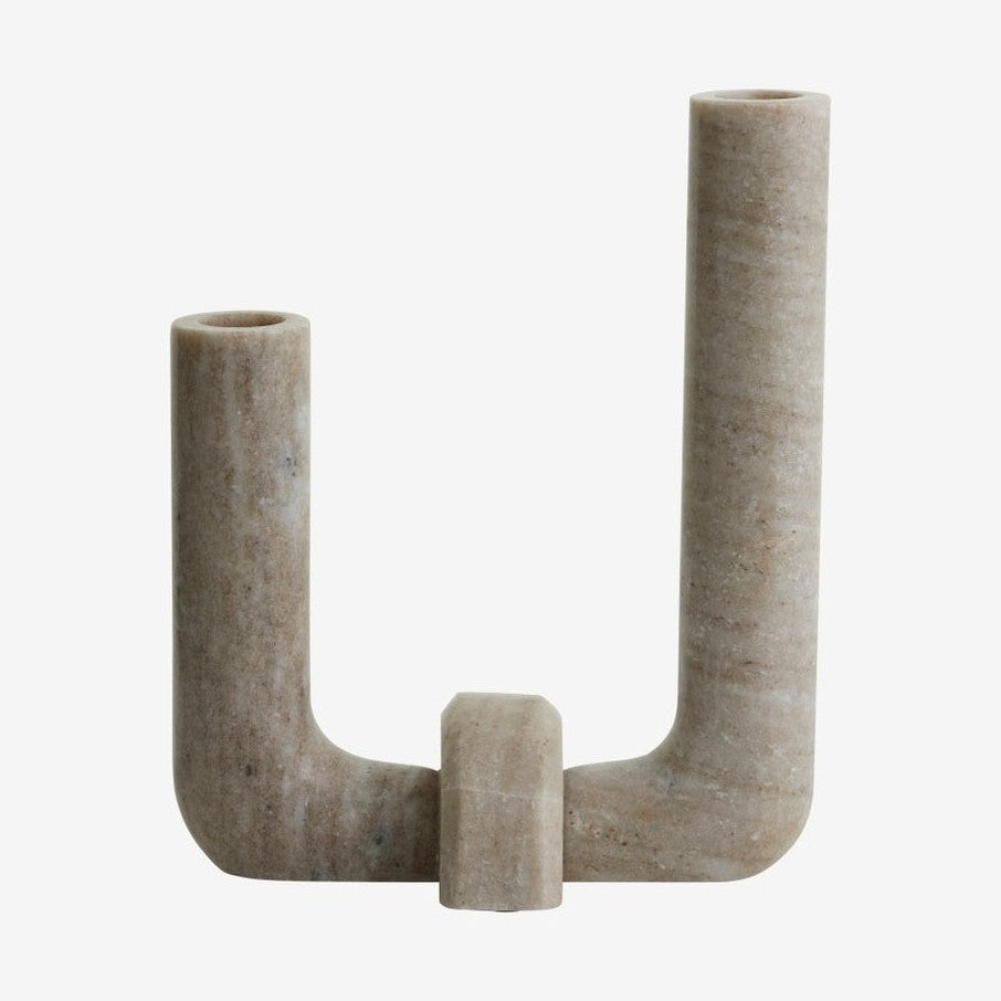 VACA lysestake i marmor - brun Nordal CANDLEHOLD