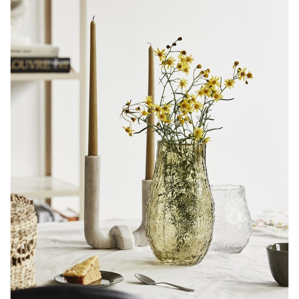 VACA lysestake i marmor - brun Nordal CANDLEHOLD