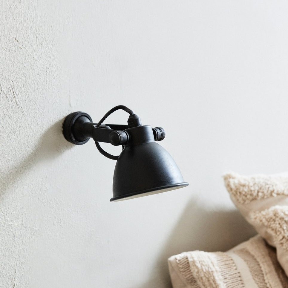 Vegglampe - ø11 cm - antikk svart Nordal WALL LAMPS