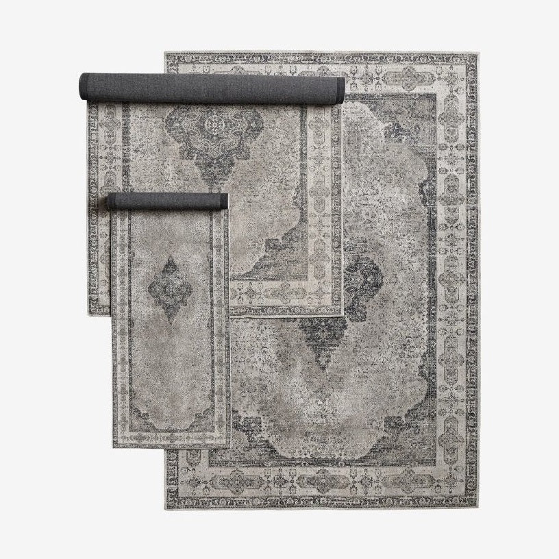 VENUS vevd bomullsmatte, 200x290 - grå Nordal CARPETS