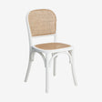 WICKY-bordstol med flet - hvit/natur Nordal CHAIRS+ARM