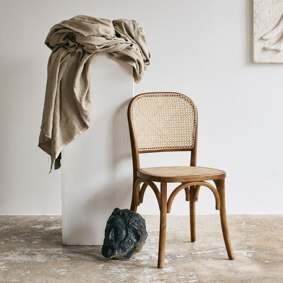 WICKY spisebordstol med flet - natur Nordal CHAIRS+ARM