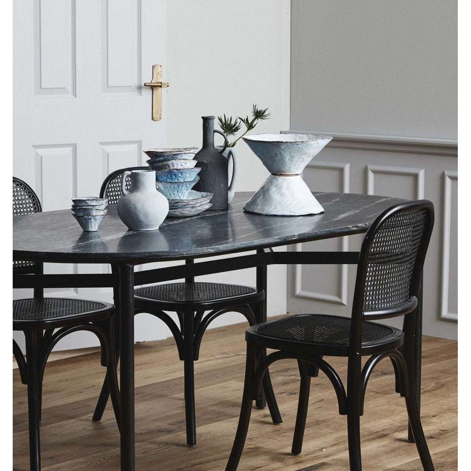 WICKY spisebordstol med flet - svart Nordal CHAIRS+ARM