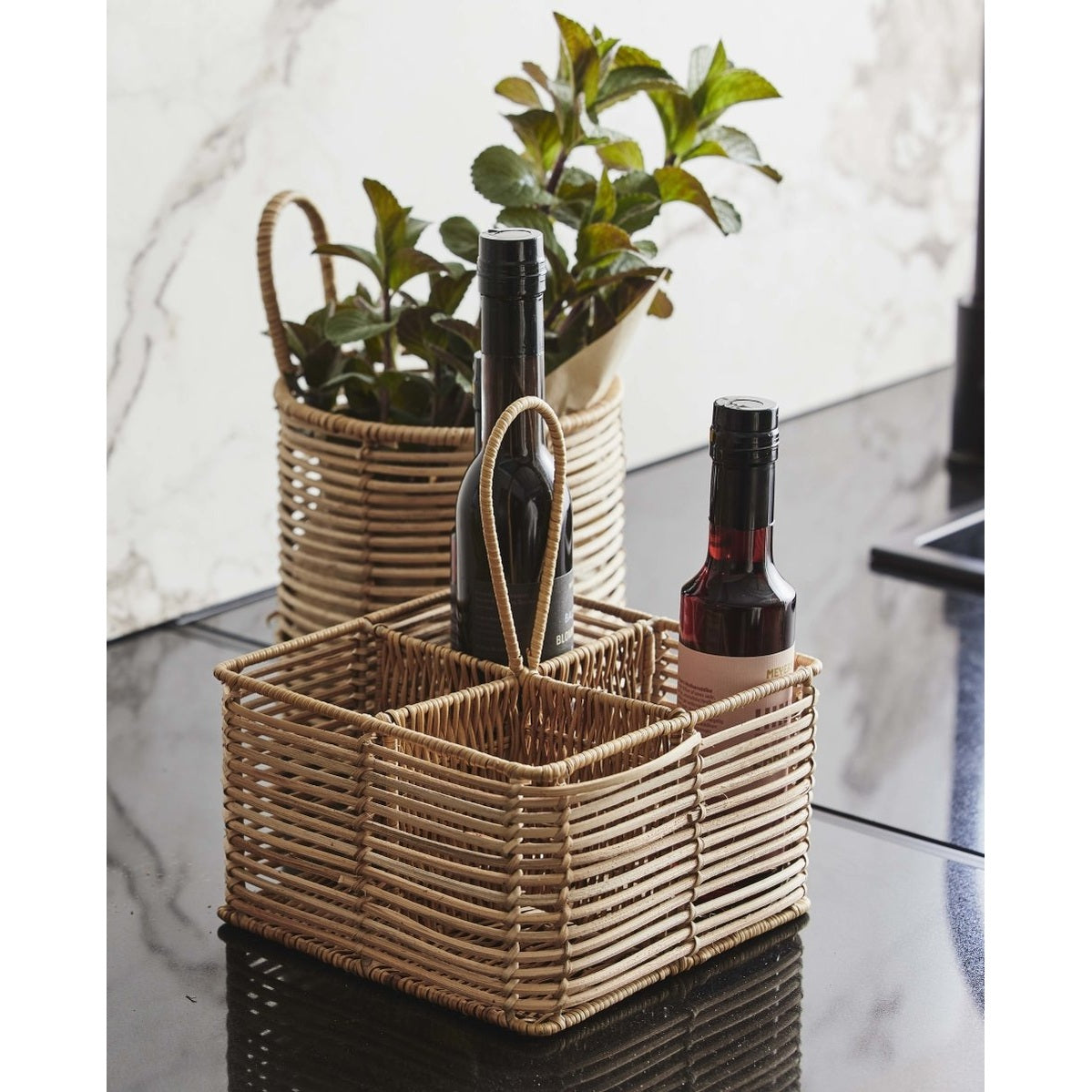 ZADAR rattan feltkurv - 20x20 cm - natur Nordal STORAGE