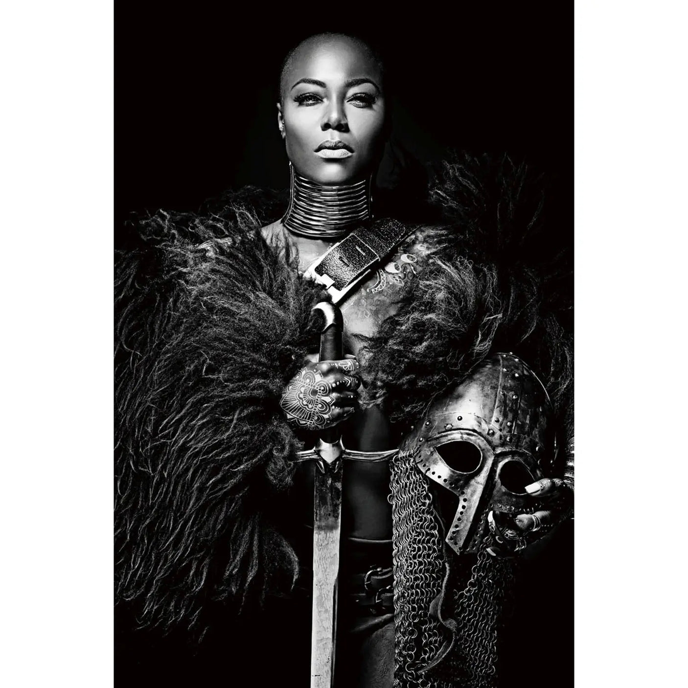 Glass picture warrior lady Homefactory Bilde