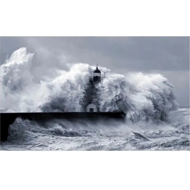 Glass picture lighthouse Homefactory Bilde