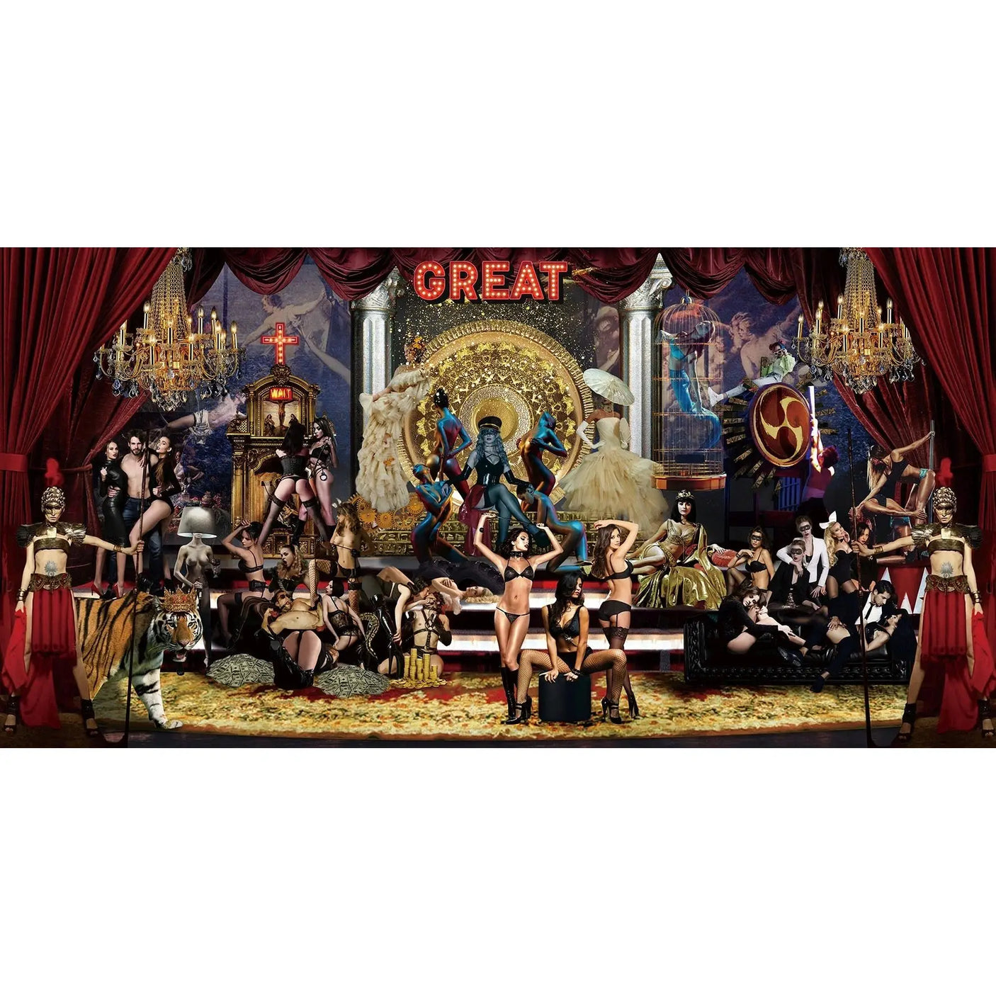 Glass picture Burlesk Homefactory Bilde