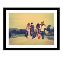 Glass picture w/frame hippie venner Homefactory Bilde