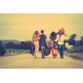 Glass picture hippie venner Homefactory Bilde