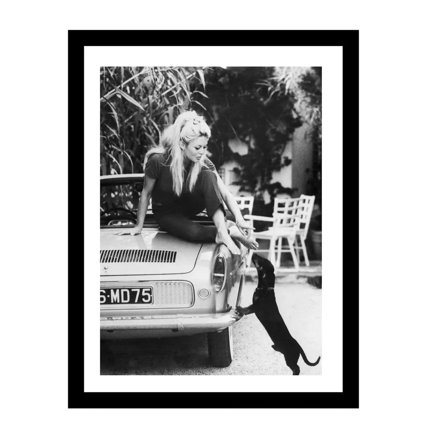 Glass picture w/frame Brigitte Bardot in St. Tropez Homefactory Bilde