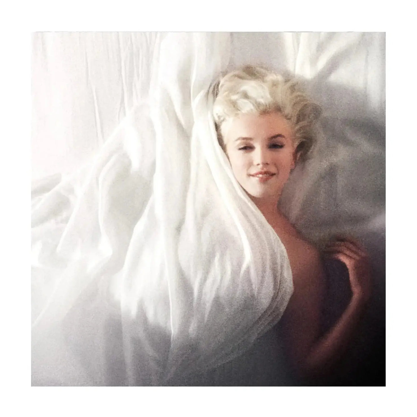 Glass picture Marilyn Monroe in bed Homefactory Bilde