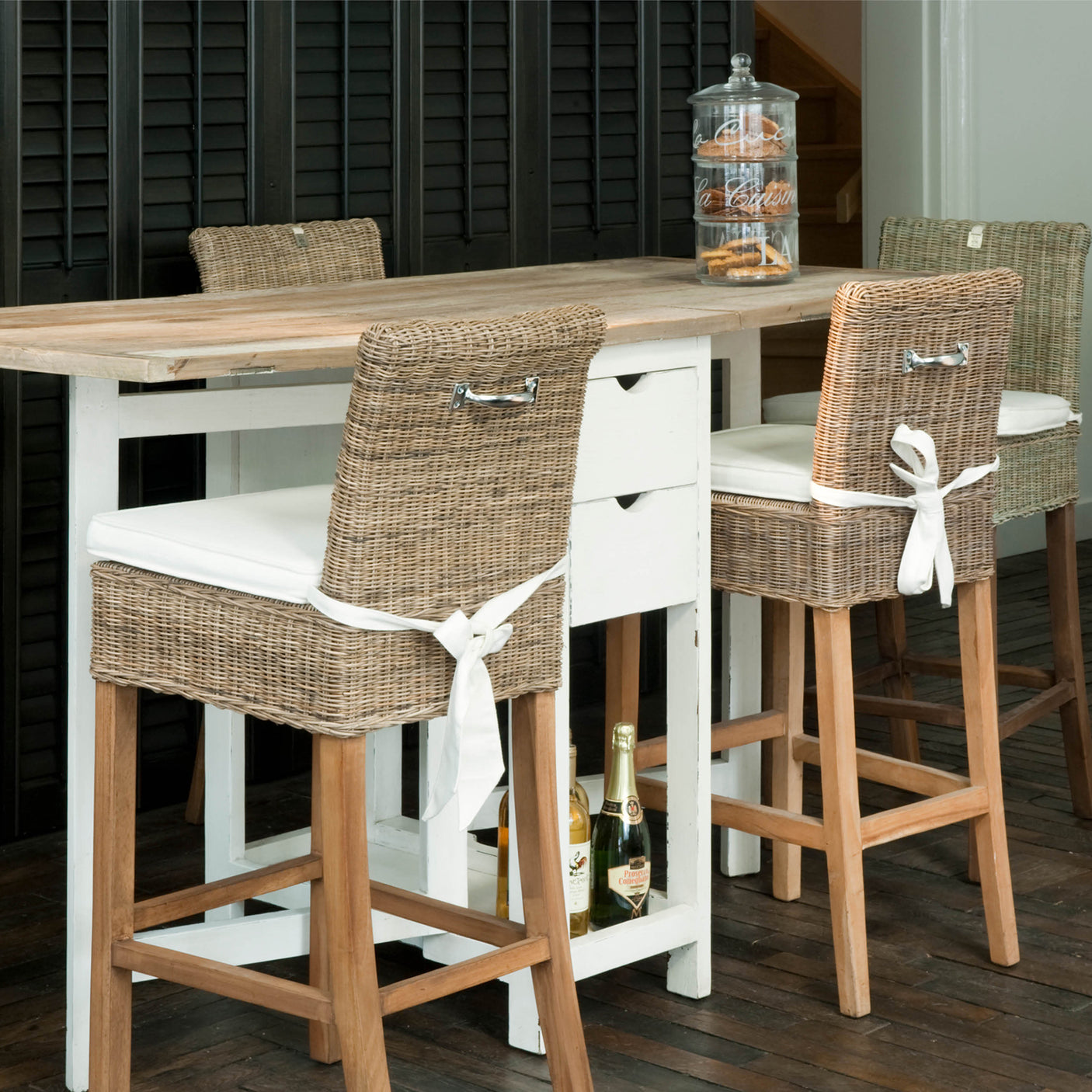 Rustic Rattan Barstol Riviera Maison Barstol
