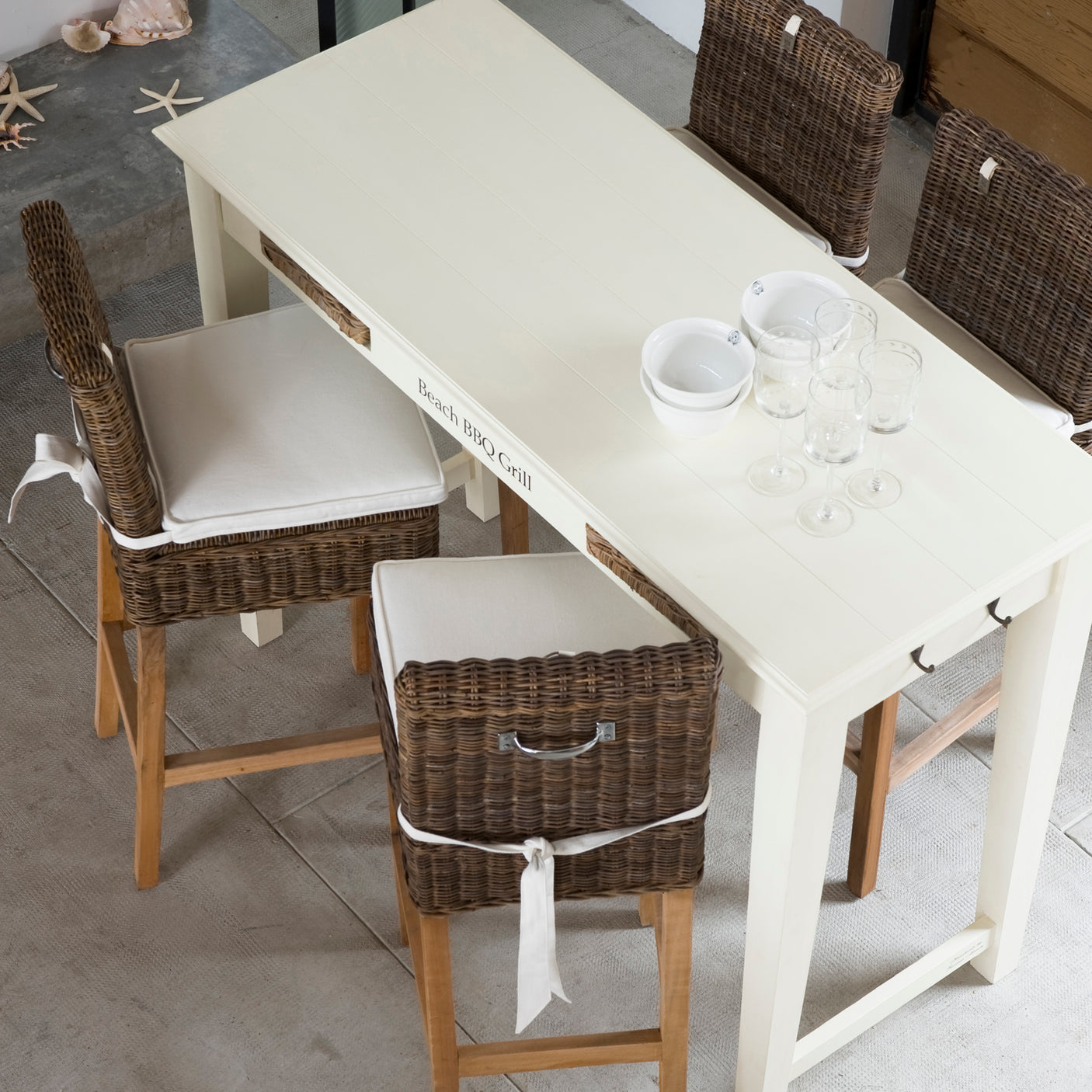 Rustic Rattan Barstol Riviera Maison Barstol