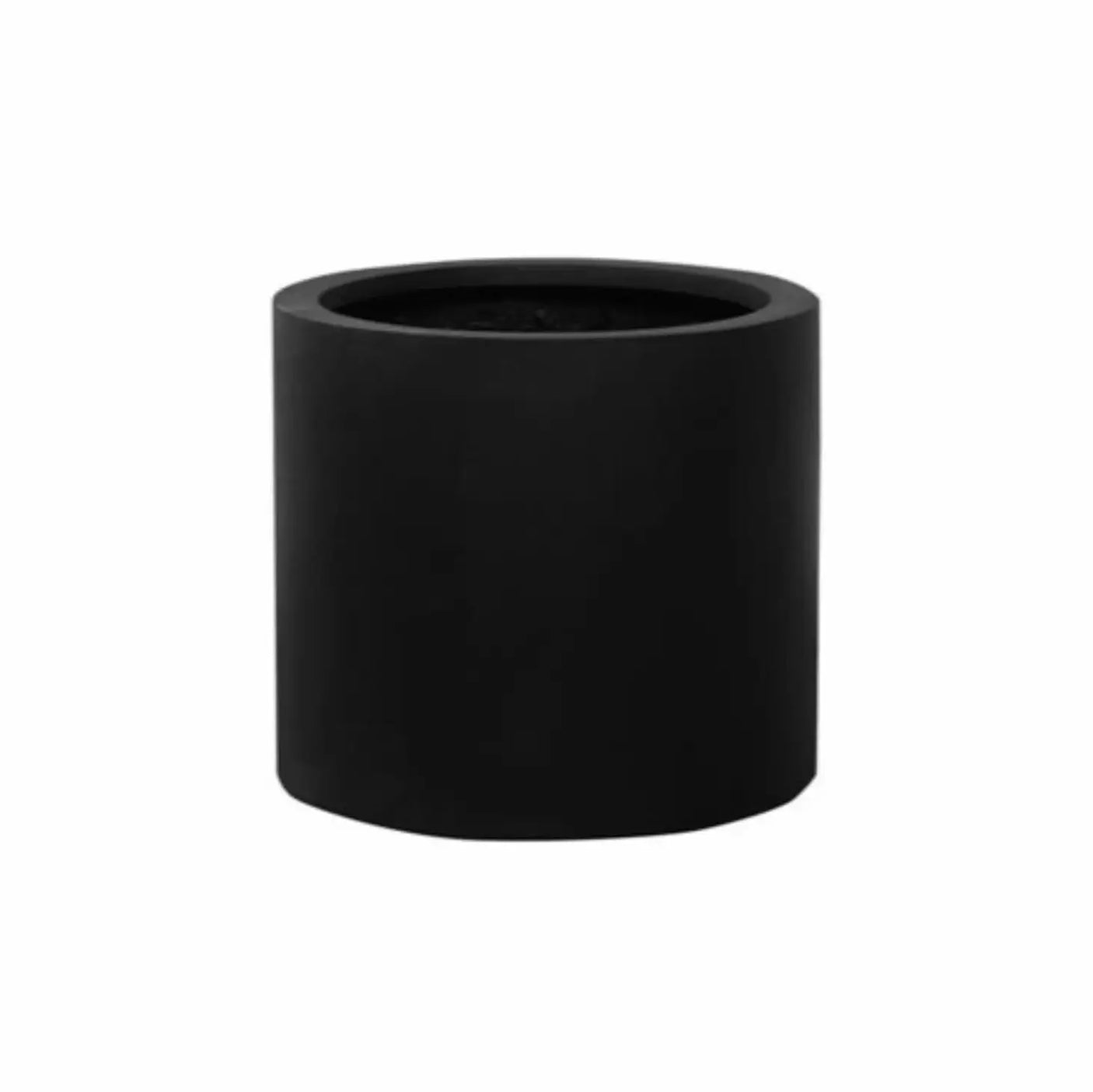 Fiberstone Round plain matt black Homefactory Potte