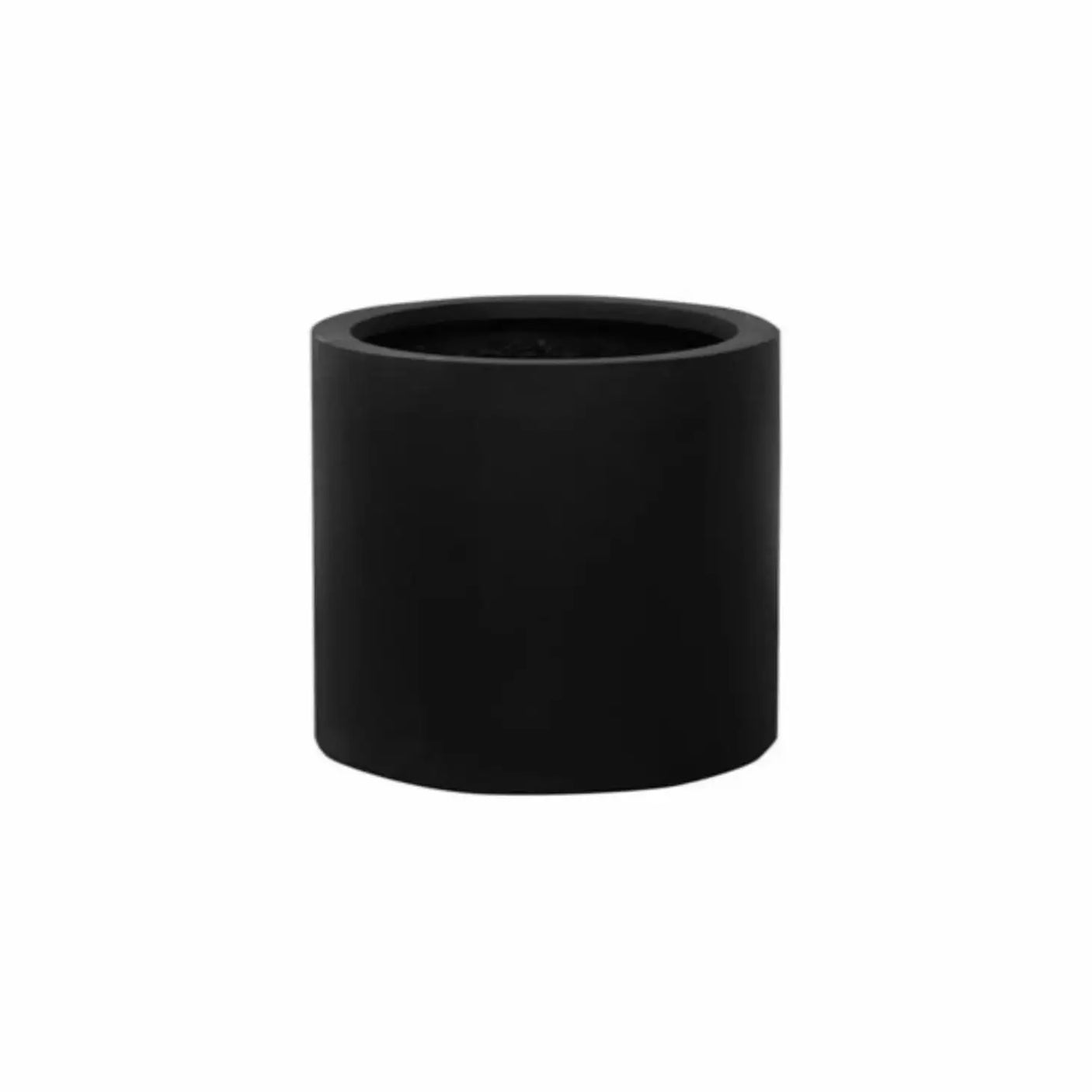 Fiberstone Round plain matt black Homefactory Potte