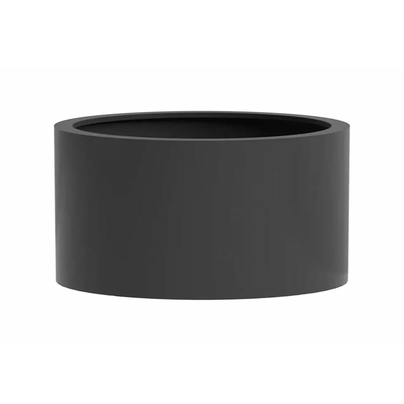 Fiberstone Round plain matt black Homefactory Potte