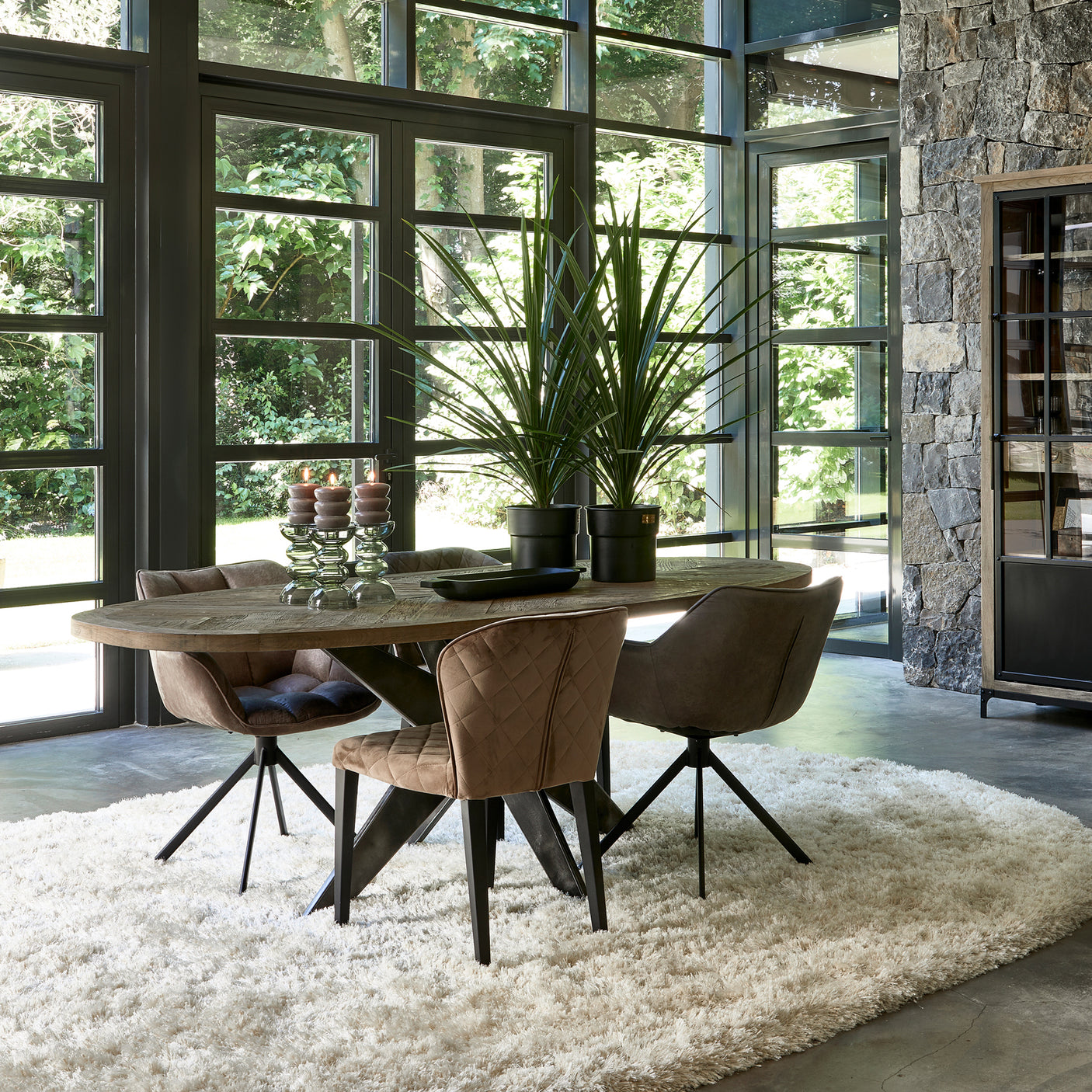 Falcon Crest Elliptic spisebord Riviera Maison Spisebord