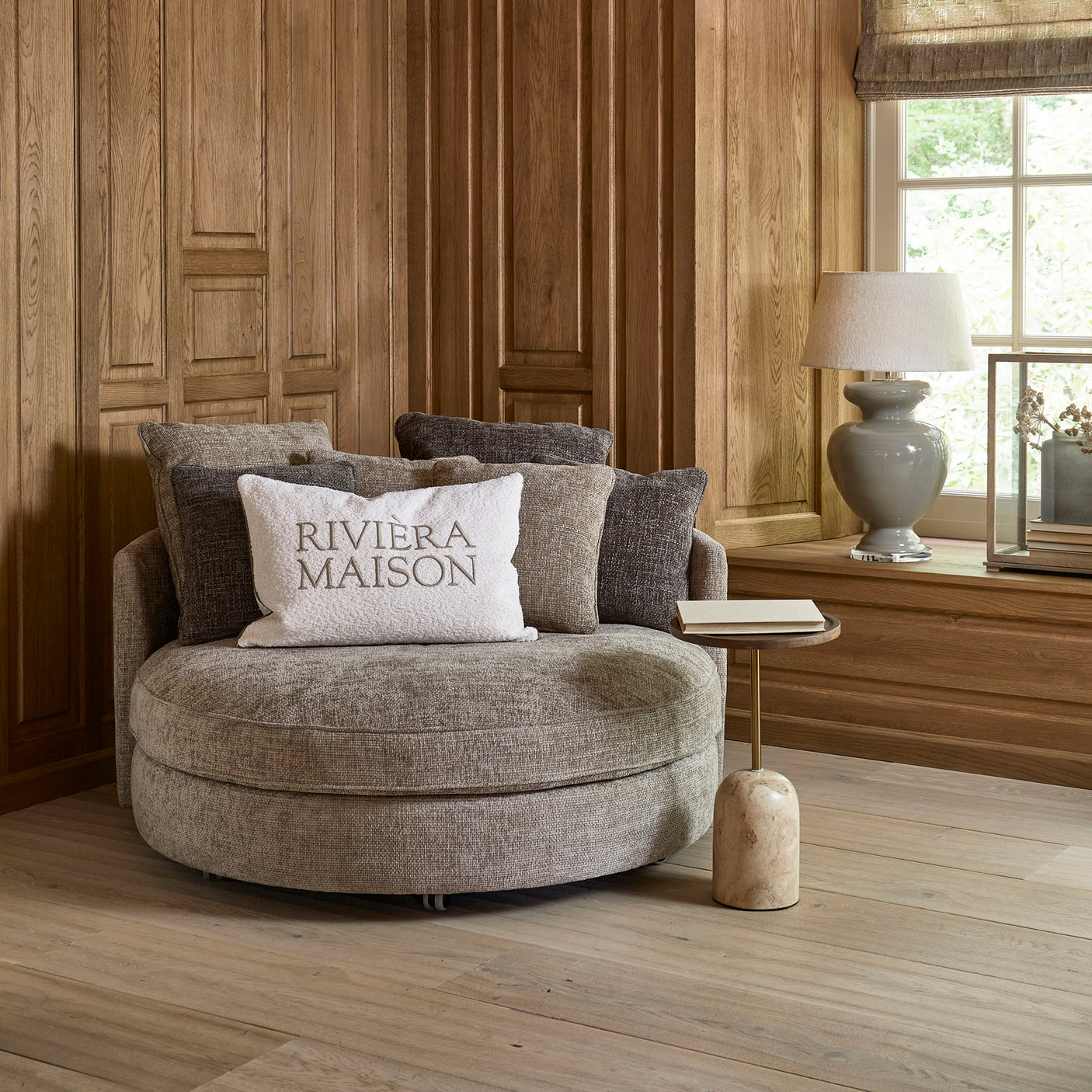 Malibu endebord Ø35 Outletvare Riviera Maison Sofabord