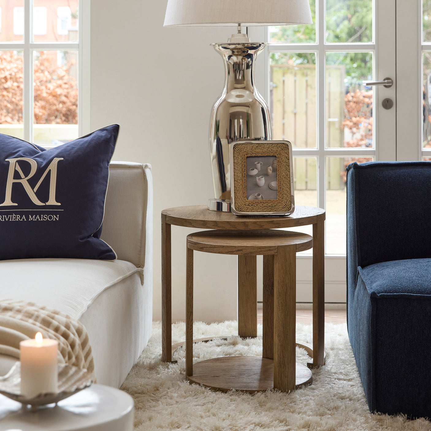 Astoria endebord sett med 2 Riviera Maison Sidebord