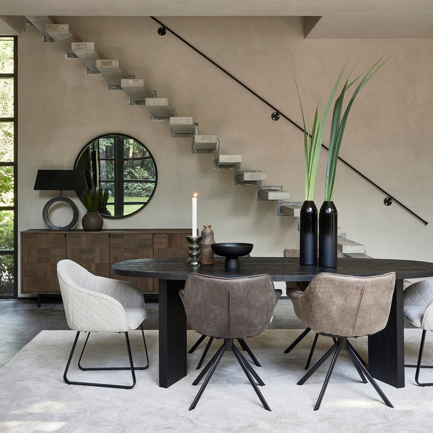 Carnaby Dining Armchair Turning Leg Riviera Maison Spisestol