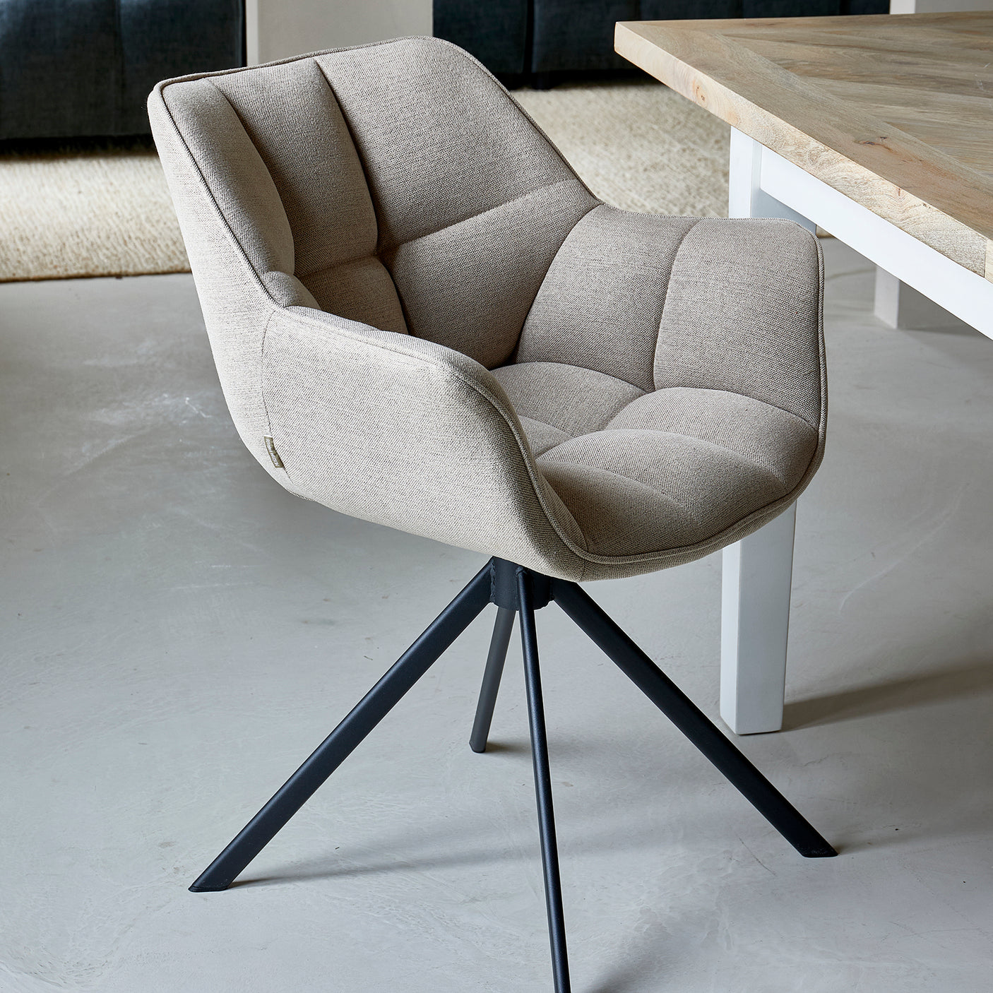 Carnaby Dining Armchair Turning Leg Riviera Maison Spisestol