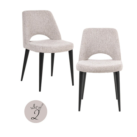 Spisestol Tabitha natur fancy flammehemmende sett med 2 Richmond Interiors Spisestol