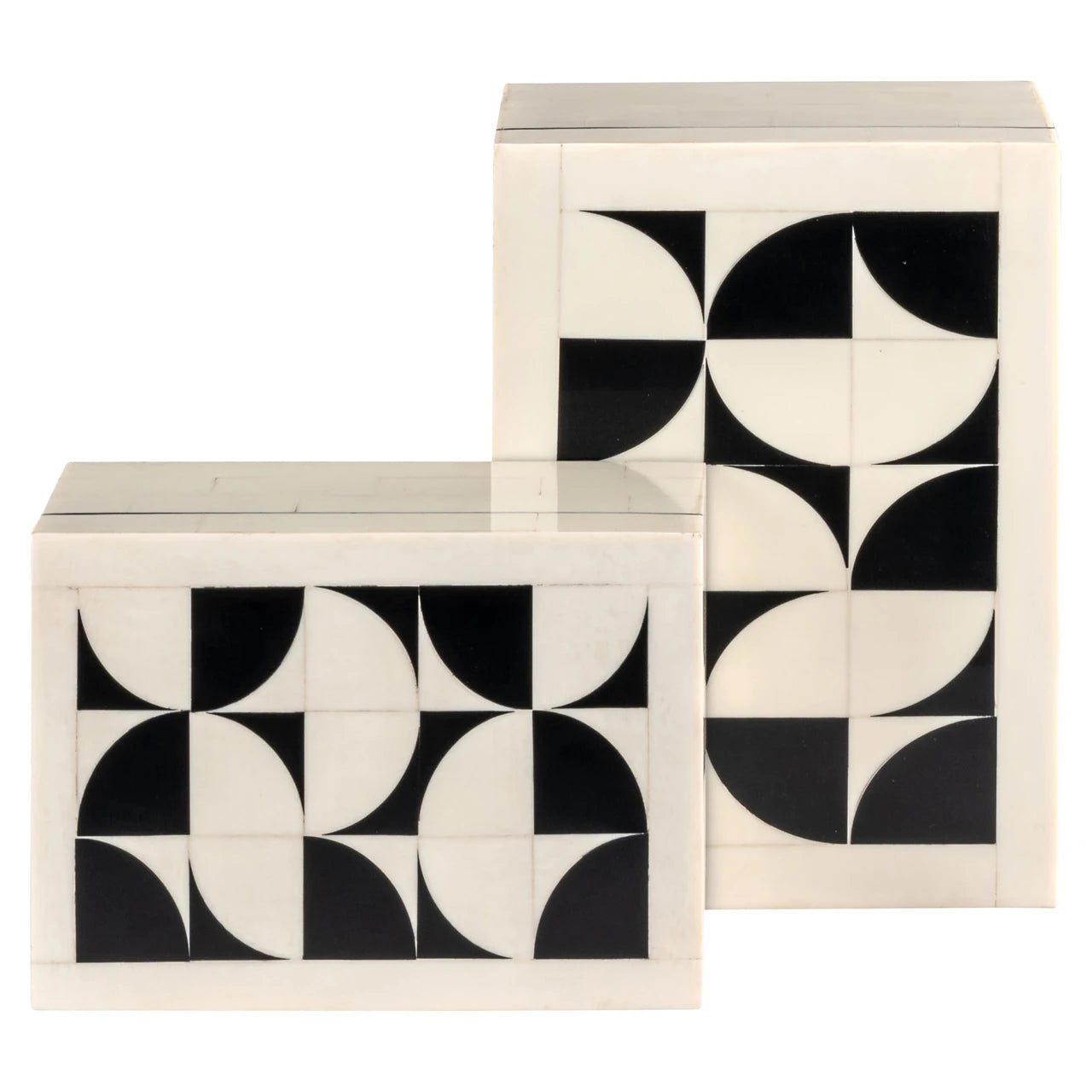 Oppbevaringsboks Flake white sett med 2 Richmond Interiors Oppbevaring