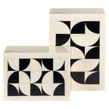 Oppbevaringsboks Flake white sett med 2 Richmond Interiors Oppbevaring