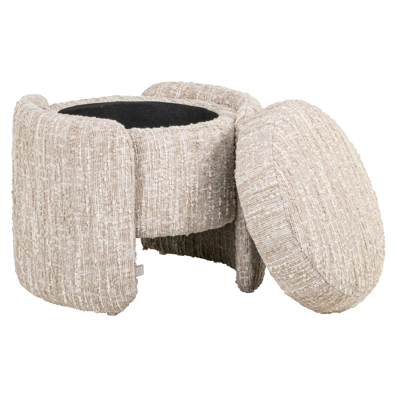 Pouffe & fotstøtte Cupid beige angora med oppbevaring Richmond Interiors Pall