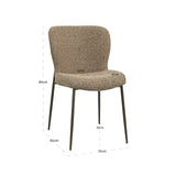 Spise stol Odarby brun tweed flammehemmende Sett med 2 Richmond Interiors Spisestol