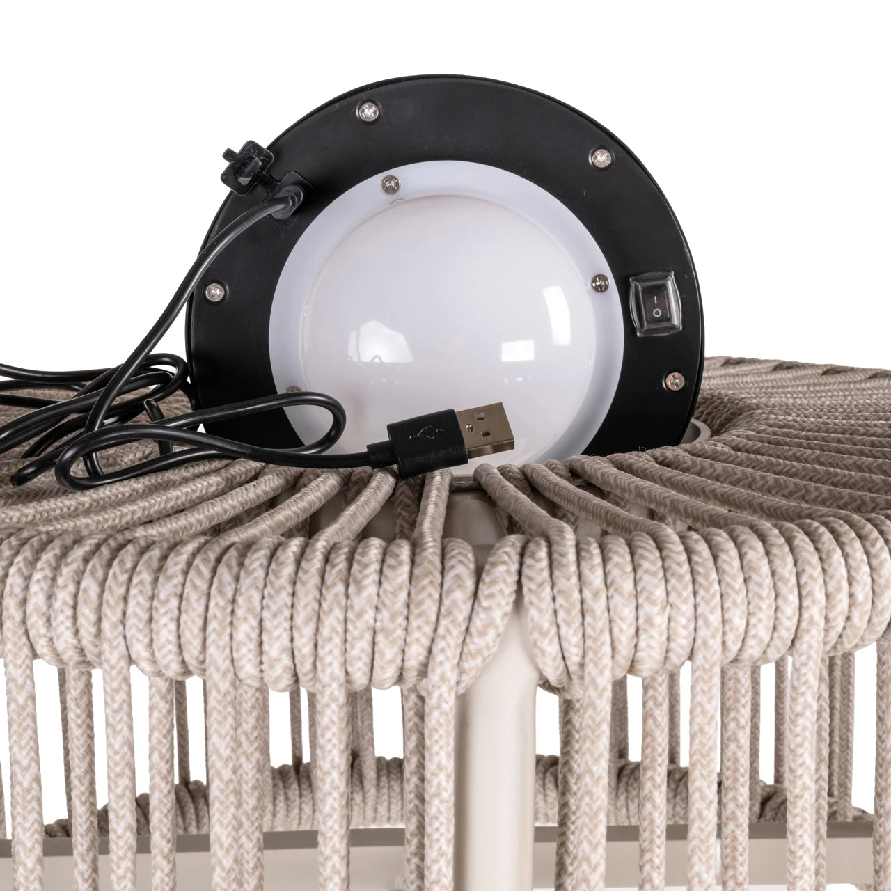 Utendørs gulvlampe Lunar lys beige Richmond Interiors Gulvlampe