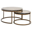 Salongbord Cleo gold sett med 2 Richmond Interiors Sofabord