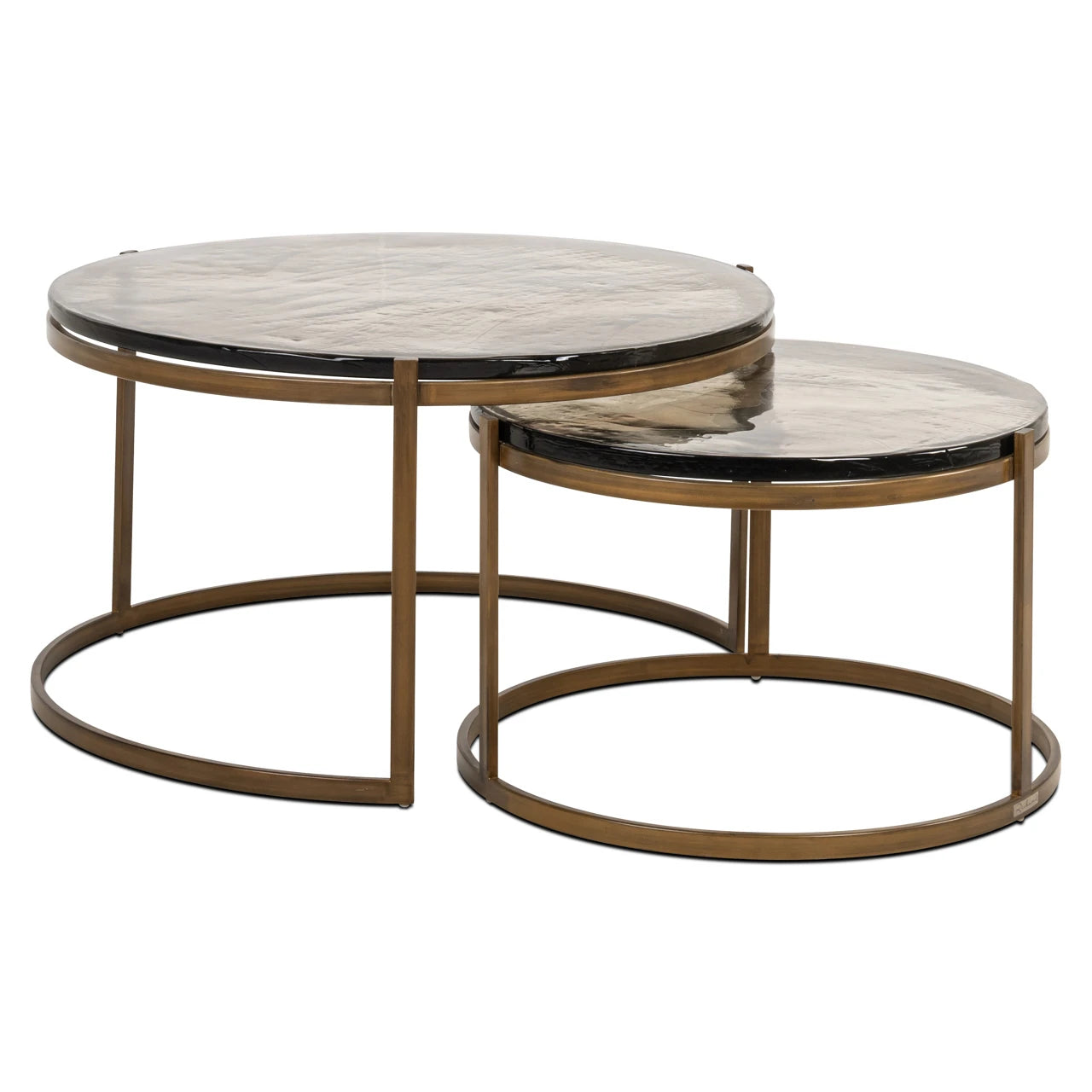 Salongbord Cleo gold sett med 2 Richmond Interiors Sofabord