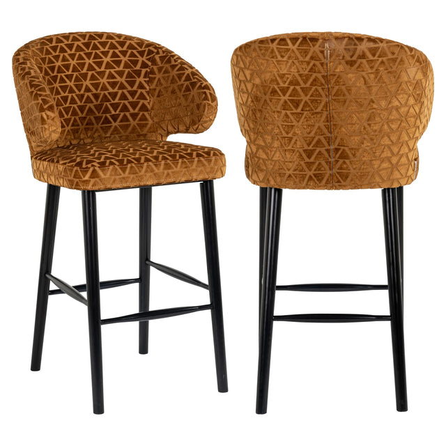 Barkrakk Indigo gammel gull trekant Richmond Interiors Barstol