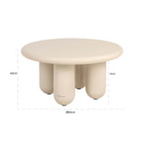 Kaffebord Calma beige 80Ø Richmond Interiors Sofabord
