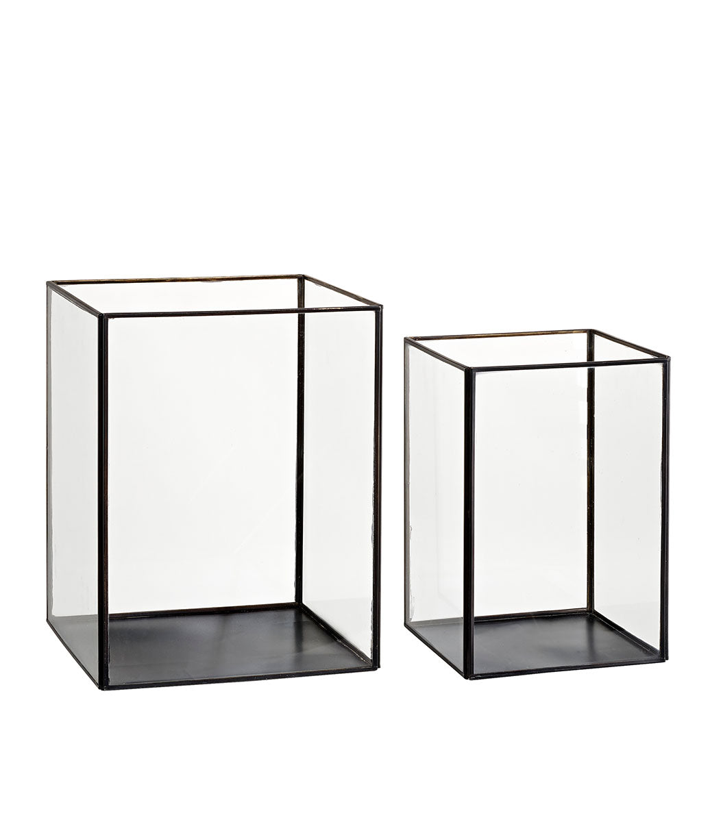 LAUSANNE 2-pakk Artwood Lanterne og lysglass