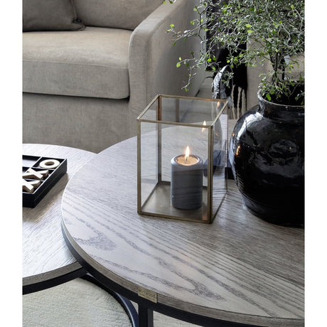 LAUSANNE 2-pakk Artwood Lanterne og lysglass