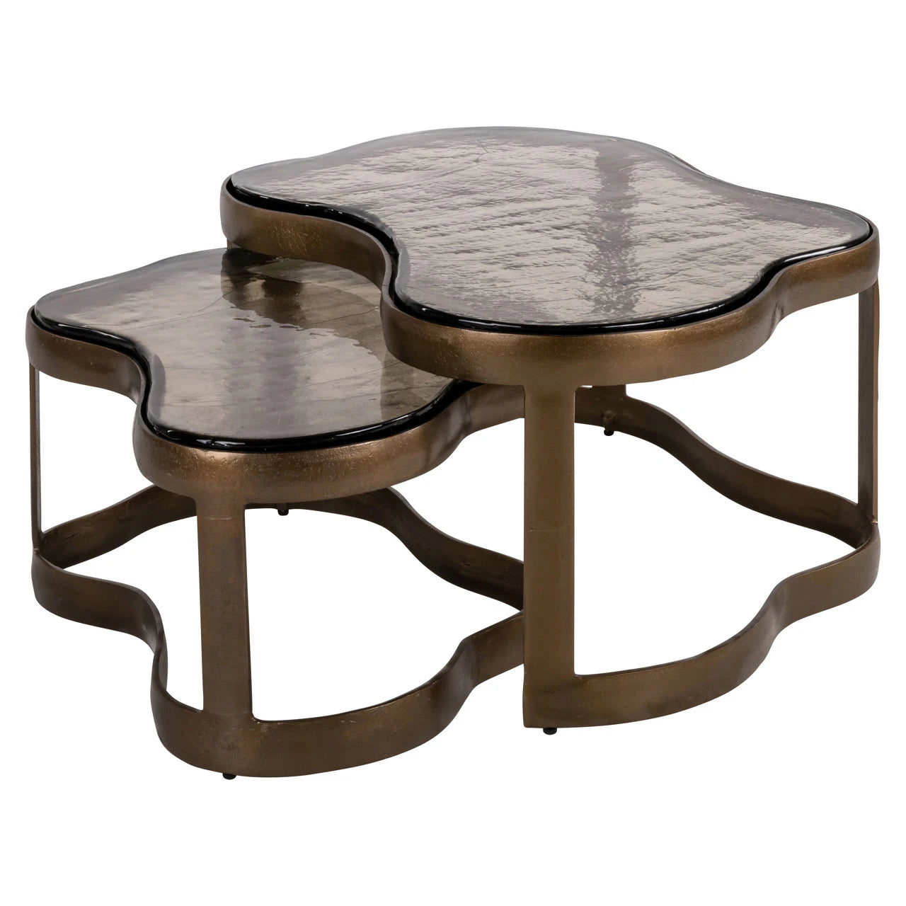 Salongbord Fairfield messing antikk Sett med 2 Richmond Interiors Sofabord