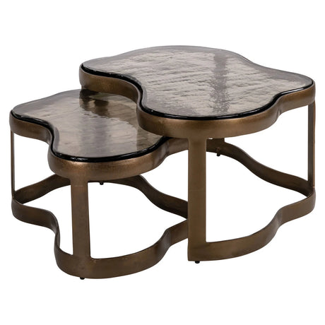 Salongbord Fairfield messing antikk Sett med 2 Richmond Interiors Sofabord