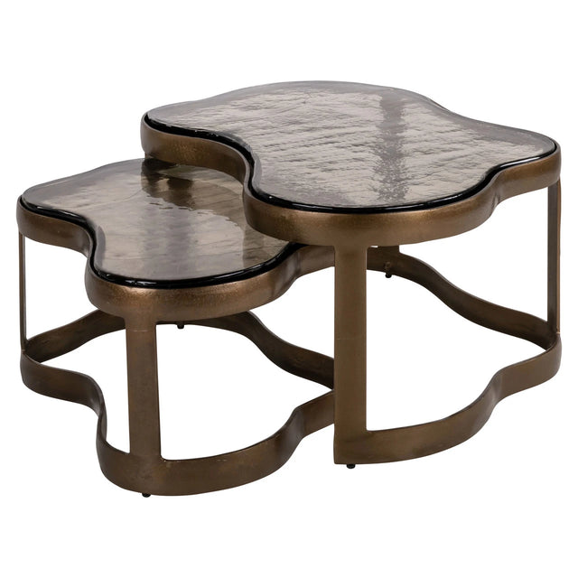 Salongbord Fairfield messing antikk Sett med 2 Richmond Interiors Sofabord