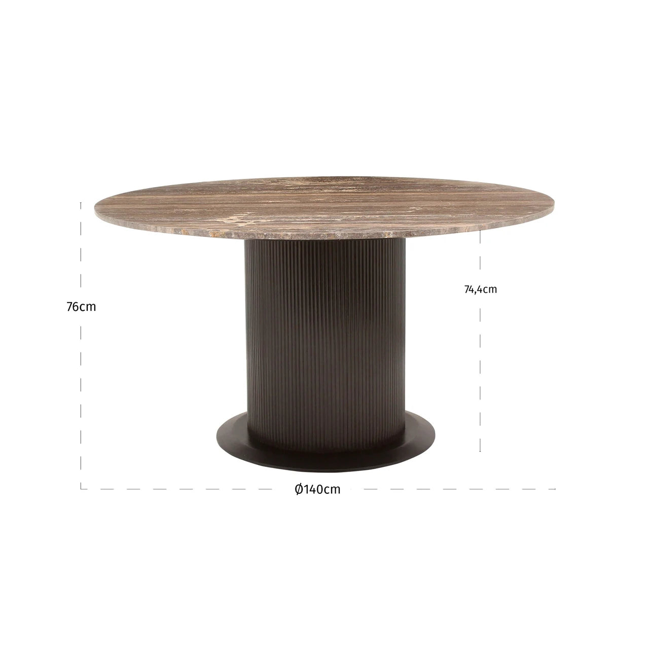 Spisebord Russo askebrun 140Ø Richmond Interiors Spisebord