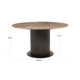 Spisebord Russo askebrun 140Ø Richmond Interiors Spisebord