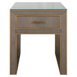 Nattbord Bloomville messing shagreen inkl. glassplate Richmond Interiors Nattbord