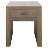 Nattbord Bloomville messing shagreen inkl. glassplate Richmond Interiors Nattbord