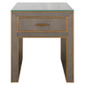 Nattbord Bloomville messing shagreen inkl. glassplate Richmond Interiors Nattbord